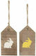 Synchronia Easter Rabbit Wooden 15x8x1.5cm (Various Designs)