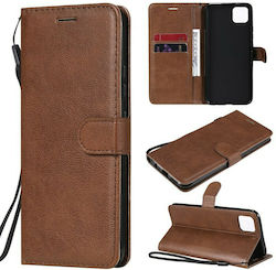 Wallet Case with Support Base for OPPO Realme C11 - Brown