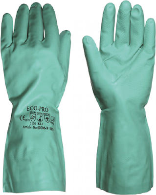 Safety Glofe Nitrile Green