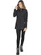 Kristen Lang Damen Parka Jacke mit pelziger Kapuze für Winter Schwarz