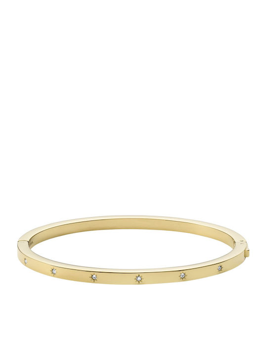 Fossil Sutton Women's Handcuff Bracelet From Gold Plated Stainless Steel 19cm
