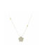 14K Gold Necklace with Flower