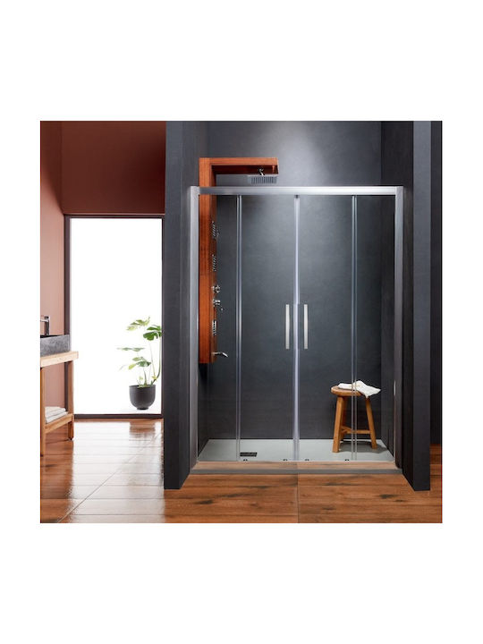 Tema Versus 400 4-Panel VH 180 Shower Screen for Shower with Sliding Door 70x195cm Clear Glass