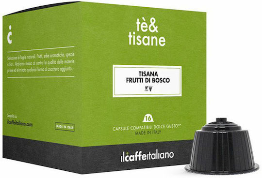 IL Caffe Italiano Kapseln Waldfrüchte Waldfrüchte Kompatibel mit Maschine Dolce Gusto 16Mützen