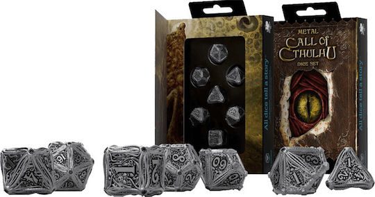 Q Workshop Chemarea lui Cthulhu Call of Cthulhu Metal Zaruri Set de zaruri SMCT35
