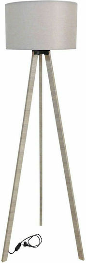 Heronia FLW-01 Vintage Floor Lamp H154xW40cm. with Socket for Bulb E27 Gray