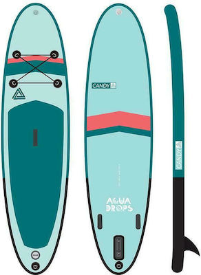 Cohete Aqua Drops Single PVC SUP Board mit Länge 3.25m ohne Paddel Grün