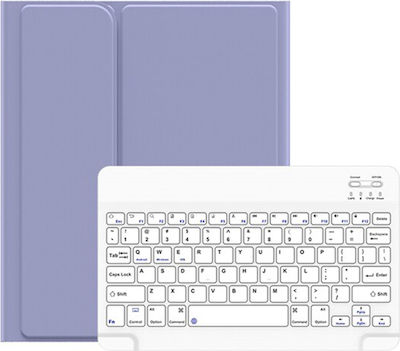 Usams BH642 Klappdeckel Synthetisches Leder mit Tastatur Englisch US Lila (iPad 2017/2018 9.7") IPO97YRXX03