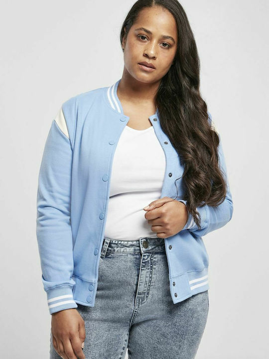 Kurz Damen Bomberjacke Hellblau