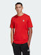 Adidas Essentials Ανδρικό T-shirt Κόκκινο με Λογότυπο