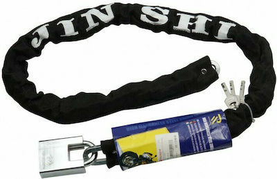 Rolinger 120cm Motorcycle Anti-Theft Chain with Lock in Black AU-912