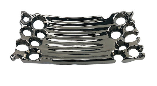 Karvounis Decorative Bowl Silver 35x8.5x16.5cm