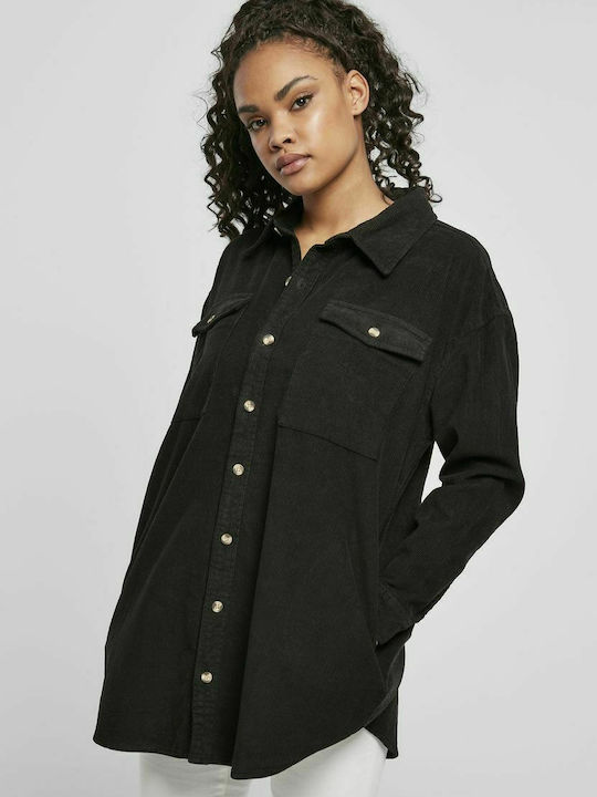 Urban Classics Γυναικείο Μαύρο Overshirt