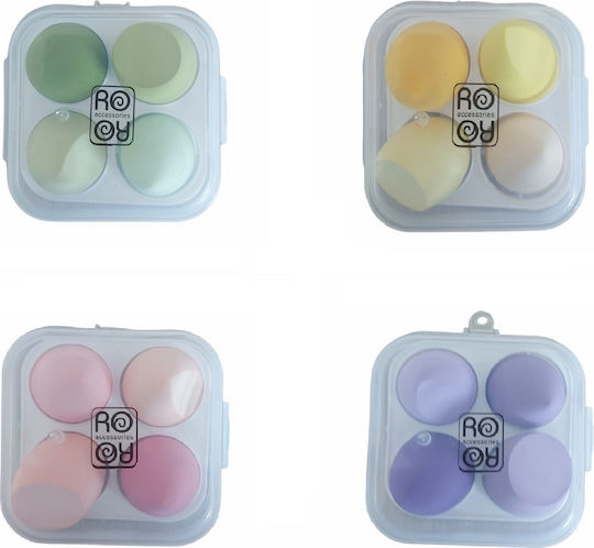 Ro-Ro Accessories Επαγγελματικό Σετ με Σφουγγαράκια Μακιγιάζ για Foundation 4τμχ