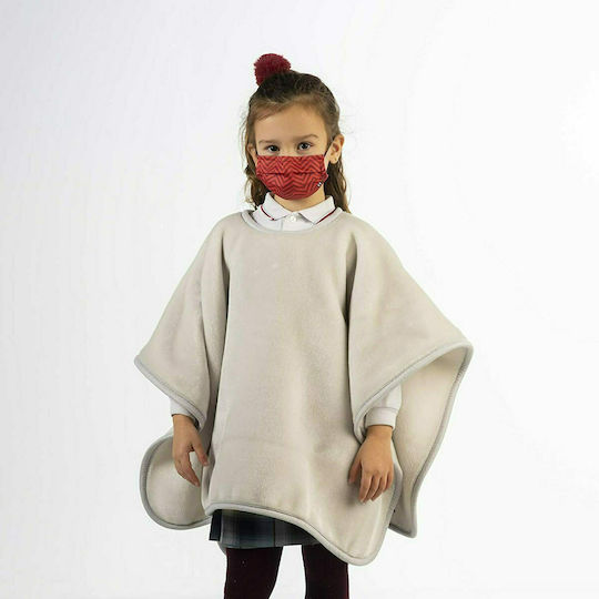 Piel SA Κουβέρτα Βελουτέ Poncho Λευκή 80x110εκ.