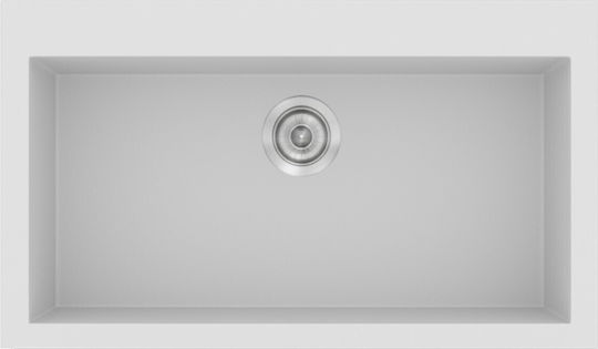 Sanitec Classic 03-02-00 Drop-In Chiuvetă din Granit Sintetic L79xW50cm Alb
