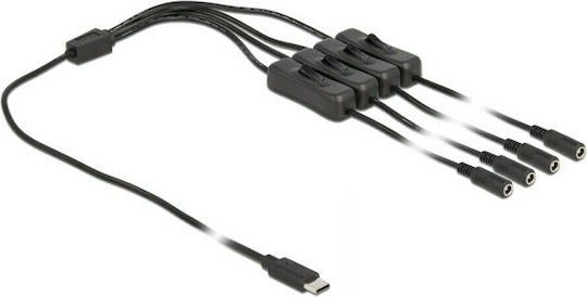 DeLock Καλώδιο USB-A male - DC 1m 86802 1τμχ