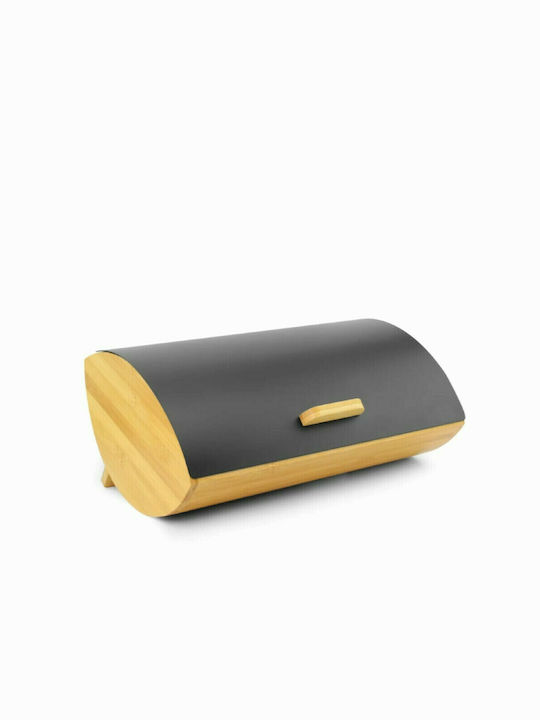 Marva Bamboo Bread Box with Lid Black 35.5x26x16cm 169199
