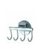 617032 Wall-Mounted Bathroom Hook with 4 Positions Silver