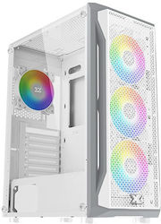 Xigmatek Gaming X Midi Tower Computer Case with Window Panel and RGB Lighting Artic