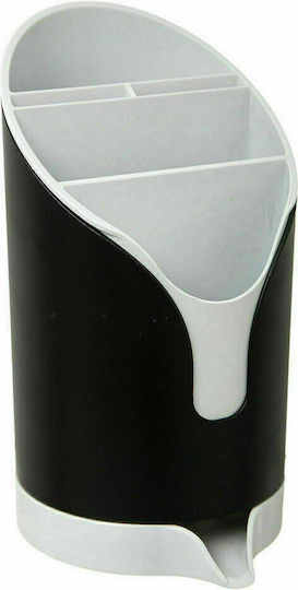 5Five Suport De Scurgere Pentru Tacâmuri Din Plastic Negru 11x13x20.5cm 5Five Suport De Scurgere Pentru Tacâmuri Din Plastic Negru 11x13x20.5cm