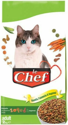 Le Chef Adult Cat Kaninchen Truthahn & Gemüse Trockenfutter für erwachsene Katzen mit Kaninchen 2kg