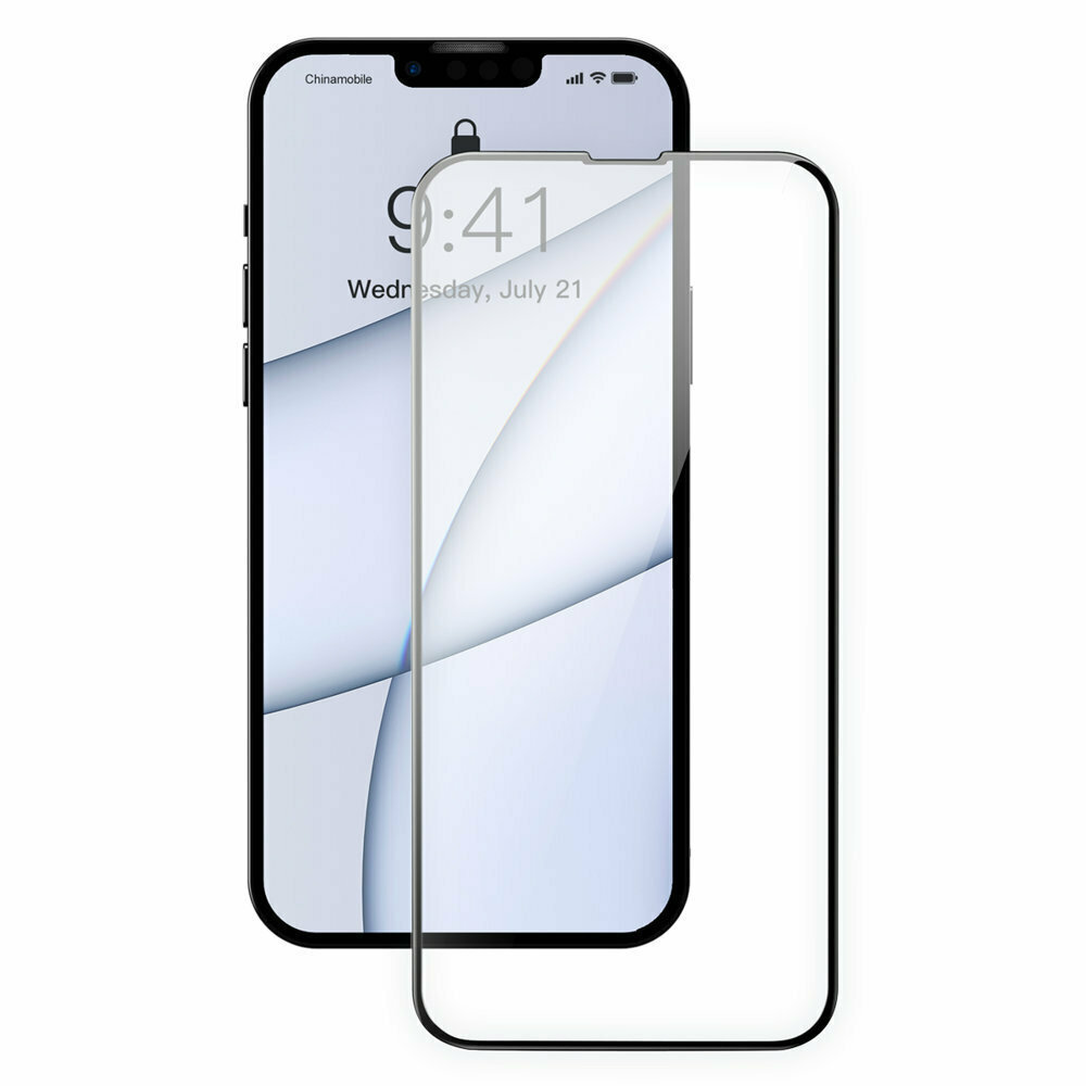 Baseus 0.3mm Full Face Tempered Glass 2τμχ Μαύρο (iPhone 13 Pro Max