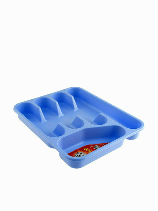 Drawer Cutlery Tray Plastic 27x34x5cm Blue