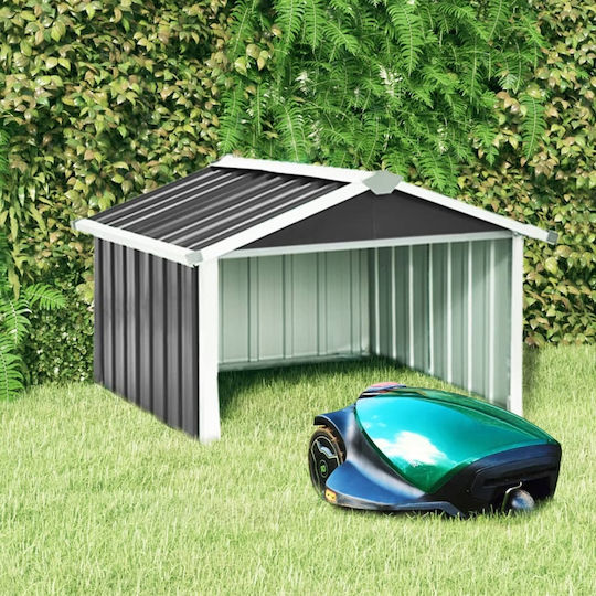 vidaXL Mower Shed for Robotic Lawnmower 92x97x63 cm made of Galvanized Steel - Carbon Grey 150909
