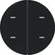 Hager R.1/R.3 Front Plate Wall Push Controller Button without Frame Black 80162865