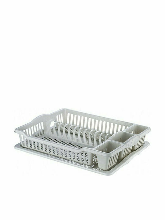 Alkansan Plastic Dish Drainer Plastic in Gray Color 46.5x35.5x8.5cm