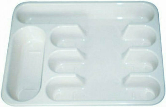 Besteckeinsatz für Schubladen Kunststoff 32,5x26,5cm Weiße