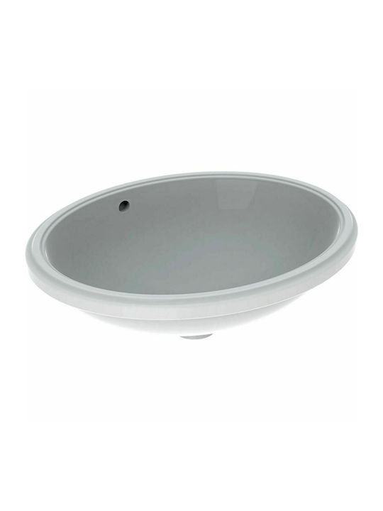 Geberit VariForm Υποκαθήμενος Νιπτήρας Πορσελάνης 56x46x13cm Λευκός