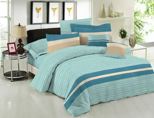 Le Blanc Сет Чаршафи 170x270см. Brooklyn Aqua 3бр