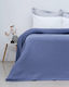 Pennie Kingsize-Hoteldecke Pique Blau 270x240cm...