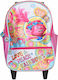 Sunce Trolls School Bag Trolley Elementary, Elementary Multicolour with Water Bottle Holder 16Liters