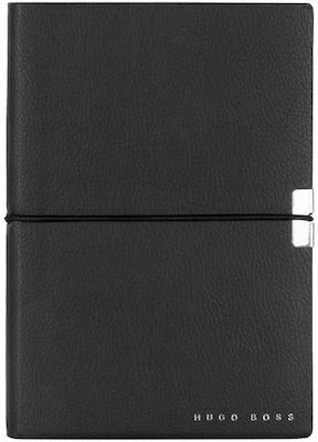 Hugo Boss Elegance Storyline Notebook 80 Sheets A6 Ruled with Elastic Black