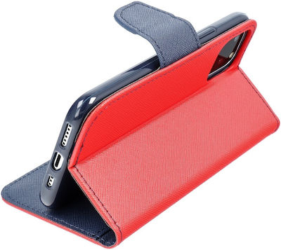 Fancy Brieftasche Synthetisches Leder Red/Navy (Redmi Note 9)