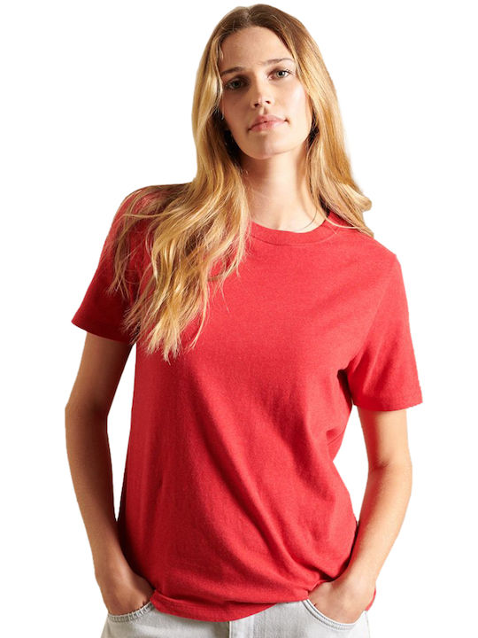 Superdry Γυναικείο T-shirt Papaya Red