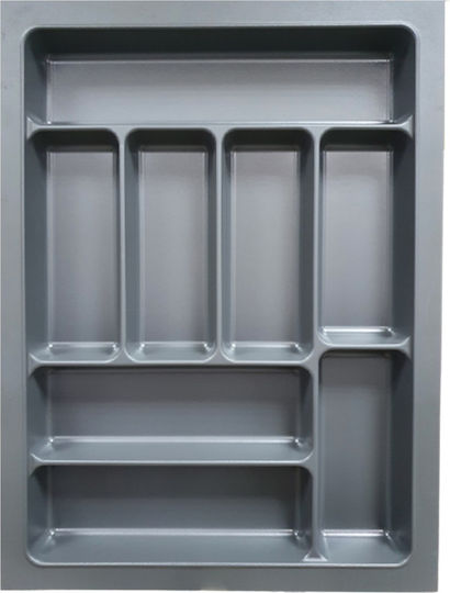 Agoform Besteckeinsatz für Schubladen Kunststoff 64x48cm Grau