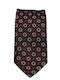 Herrenkrawatte mit Einstecktuch Bordeaux-Braun Polka Dots 8 cm NINO VENTURI (T8) - Bordeaux