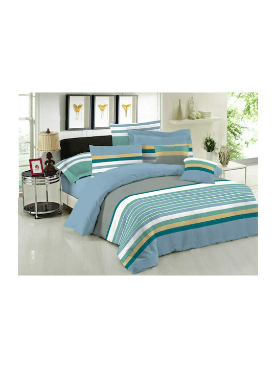 Le Blanc Sheet Sets Queen 240x270cm. Nevada Blu...