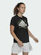 Adidas Padel Γυναικείο Αθλητικό T-shirt Μαύρο
