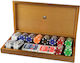 Dal Negro Set 300 Numbered Poker Chips 12gr in Box with 2 Decks