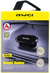 Awei Mobile Phone Holder Car X20 Black with Magnet Black