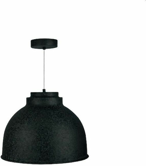 Vito MOLDE-3 Hängelampe Schwarz Glocke mit Fassung E27 31cm.