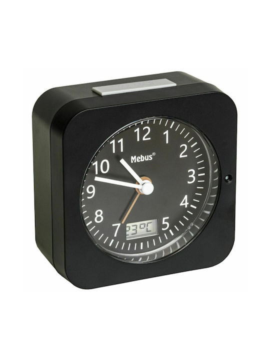 Mebus Tabletop Clock with Alarm & Radio Black 25609