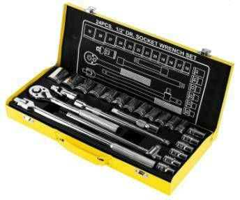 Deli Ratschen- & Steckschlüssel-Sets 1\2" 24Stück