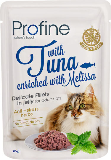 Profine Delicate Fillets Wet Food for Adult Cats in Pouches with Tuna Grain-Free 85gr