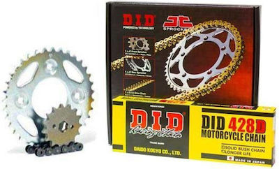 DID Chain & Sprocket Kit (15-39-428D) for Yamaha Crypton-X 135